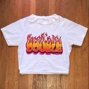 Graffiti style crop top